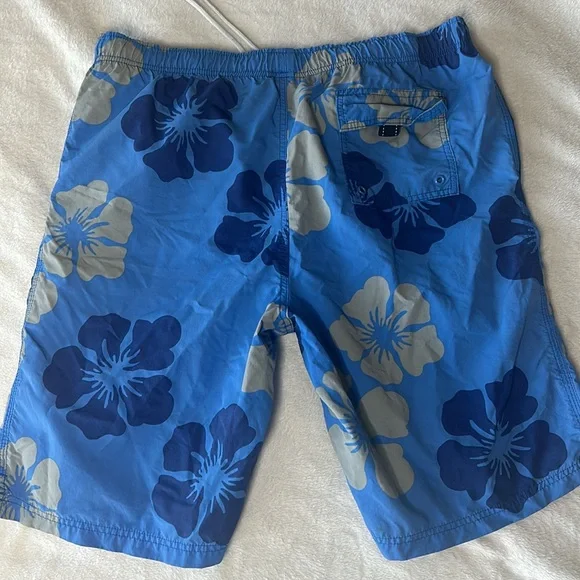 🏊‍♂️Lands end Swim Trunks Blue Floral Print - Picture 5 of 6